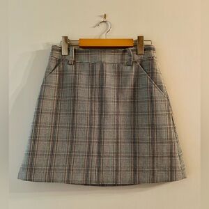 Frank & Oak Plaid Skirt with Pockets
